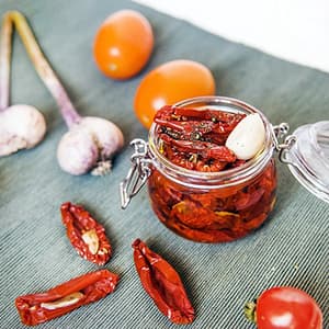 Soltorkade Tomater i Olja