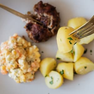 Potatis Tärnad Förkokt