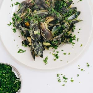 Blåmusslor med Skal Frysta