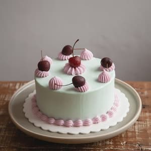 Marsipanlock Ljusblått