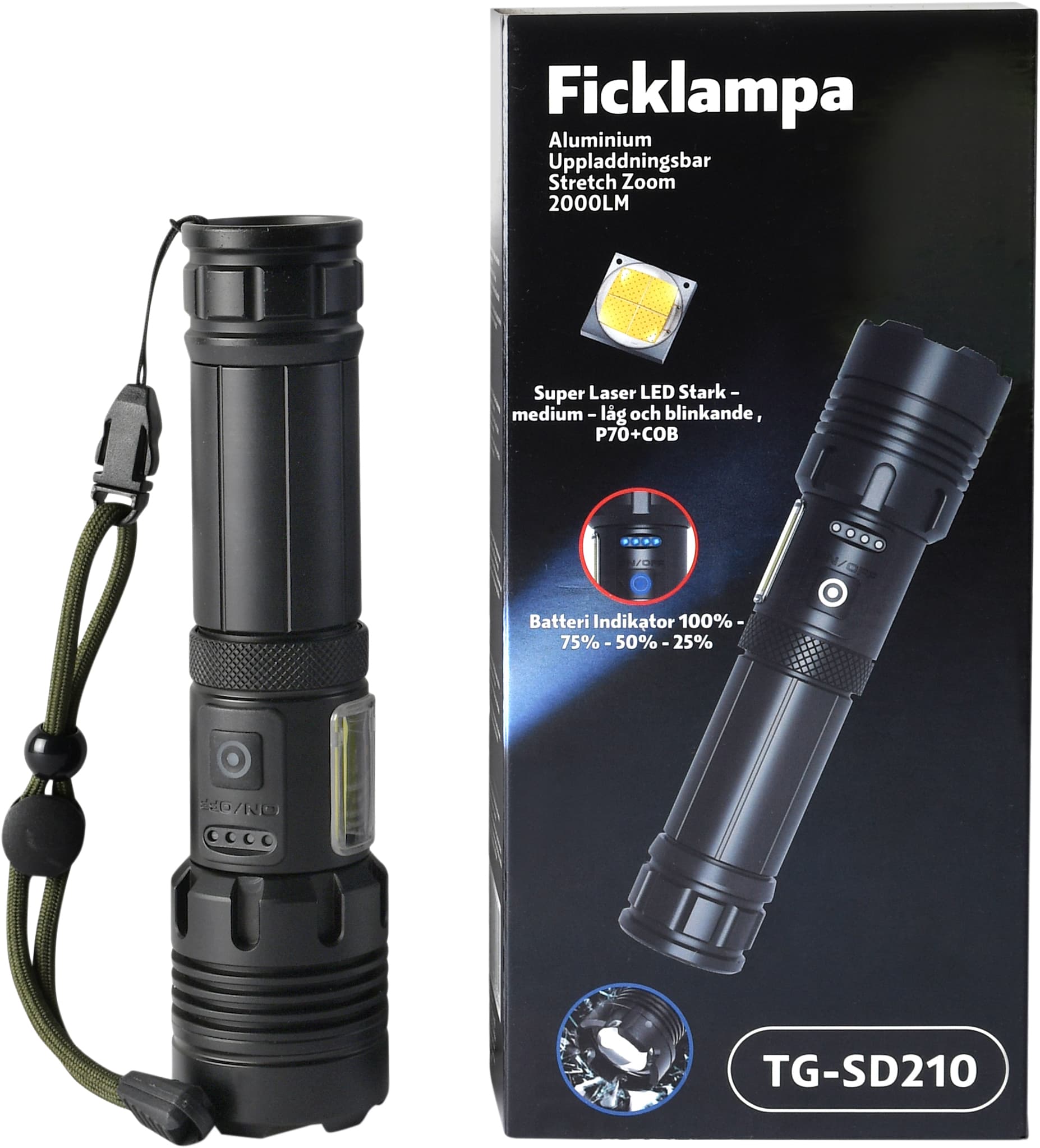 Ficklampa Uppladdningsbar