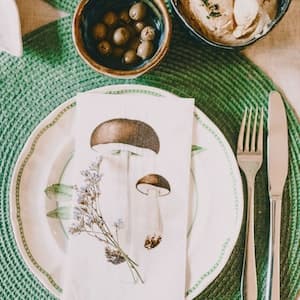 Servett Mönstrad 33 cm