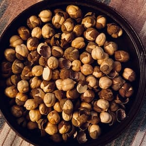 Hasselnötter Rostade