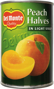 Persikohalvor i sockerlag