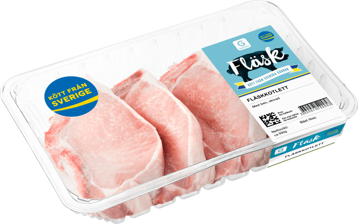 Fläskkotlett med Ben Skivad Sverige