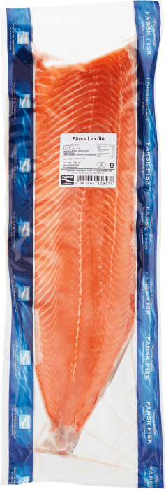 Färsk Laxfilé med skinn