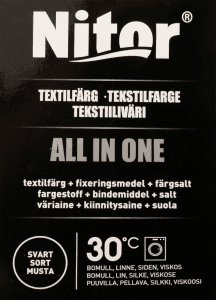 All in one Svart Textilfärg