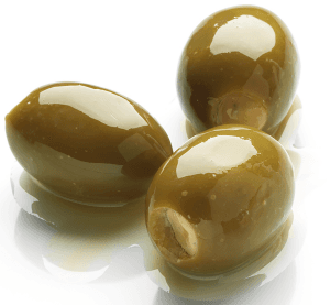 Gröna Oliver Färskostfyllda