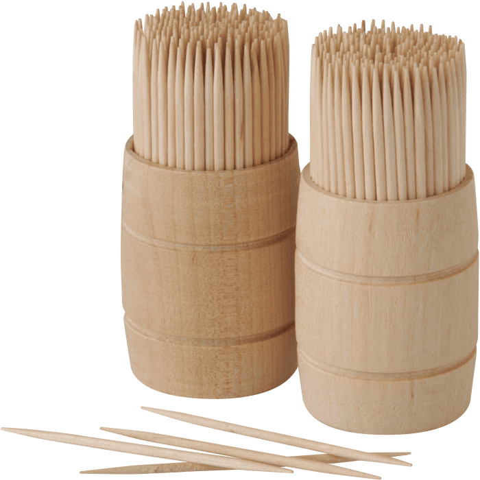 Tandpetare Trätunna 2-pack