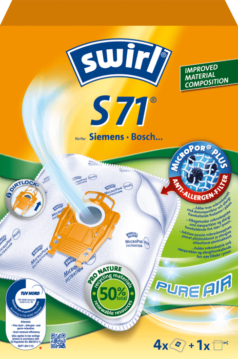 Dammsugarpåsar S71 MP+ Green