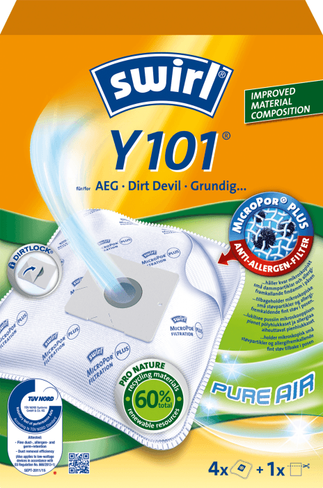 Dammsugarpåsar Y101 MP+ Green