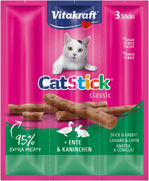 Kattgodis Sticks Mini Anka & kanin