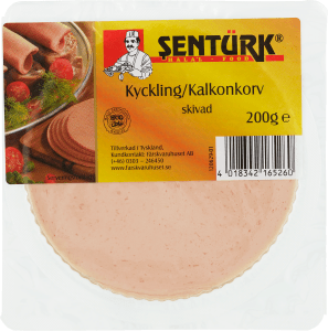 Kyckling Kalkonkorv skivad