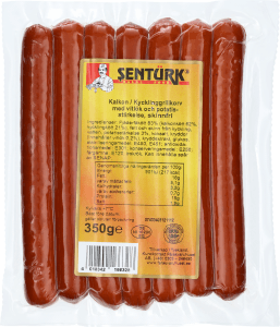 Kalkon Kycklinggrillkorv med vitlök skinnfri
