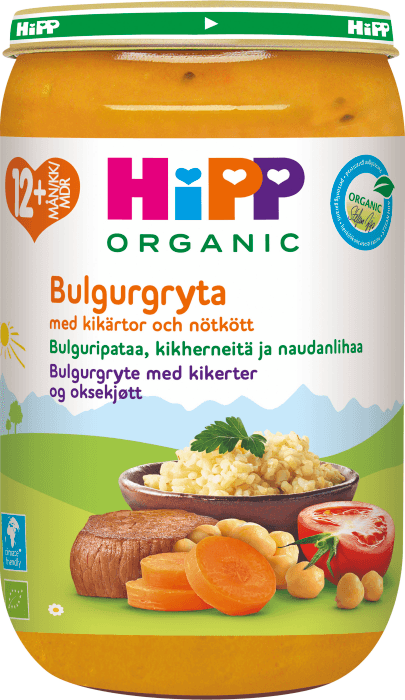 Bulgurgryta med Kikärtor & Nötkött 12 mån Eko