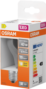 LED Klot E27 470lm (40W) Klar