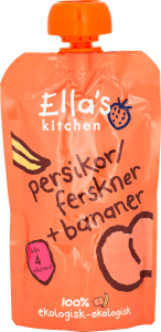 Klämmis Persika & Banan 4 mån Eko