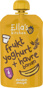 Klämmis Fruktyoghurt, Havre & Banan 6 mån Eko