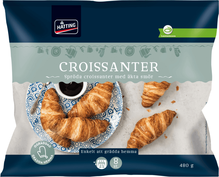 Smörcroissanter Fryst 8-p