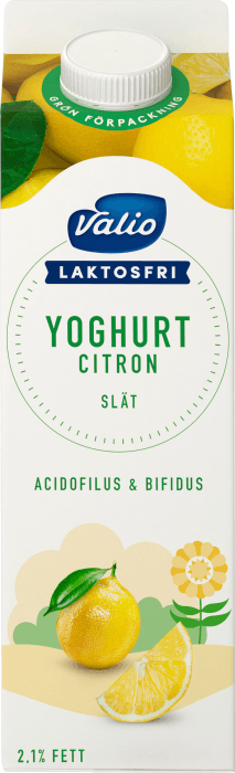 Fruktyoghurt Citron utan fruktbitar Laktosfri 2,1%