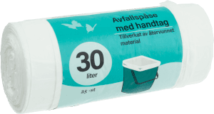 Avfallspåse Vit 30l