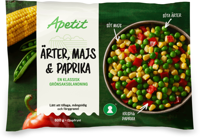 Ärtor, Majs & Paprika Fryst