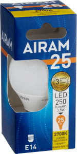 Led Klotlampa 250lm E14 25w Varmvit