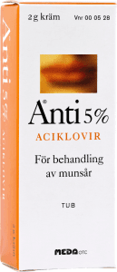 5%, Aciklovir, kräm
