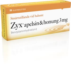 Sugtablett Apelsin & Honung Benzydaminhydroklorid 3mg