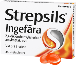 Sugtablett Ingefära Diklorobensylalkohol/Amylmetakresol