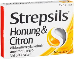 Sugtablett Diklorobensylalkohol/Amylmetakresol Honung & Citron