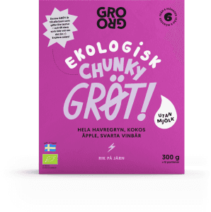 Chunky Gröt med Kokos, Äpple & Svarta Vinbär 6M EKO