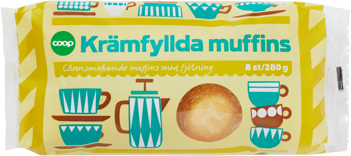 Citronmuffins Krämfyllda