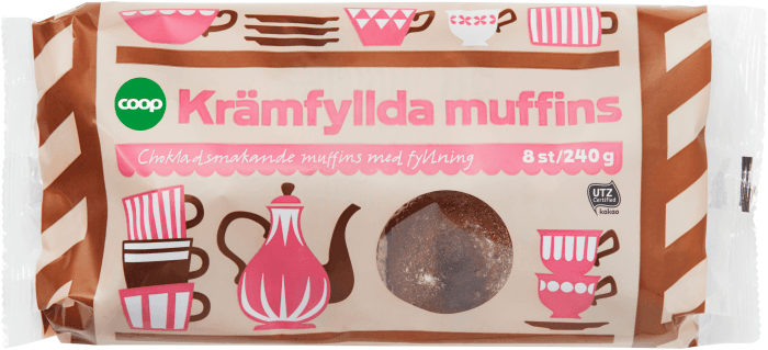 Chokladmuffins Krämfyllda