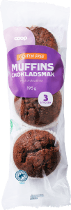 Glutenfria Muffins Choklad 3-pack