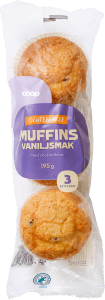 Glutenfria Muffins Vanilj 3-pack