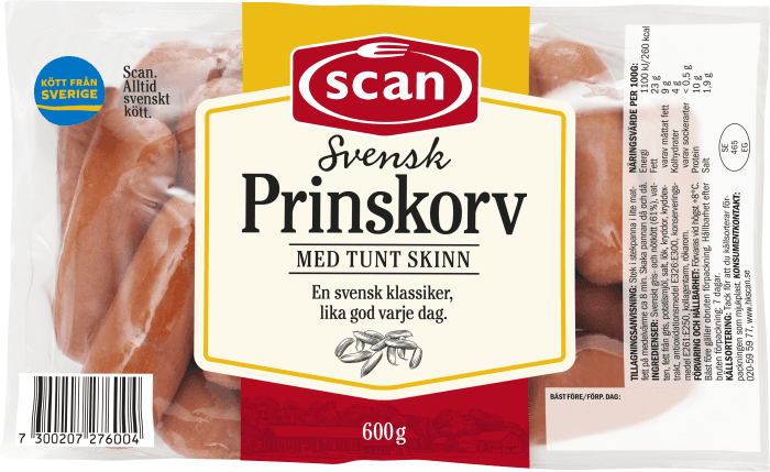 Prinskorv Tunt Skinn