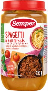 Spaghetti med Köttfärssås 12 mån