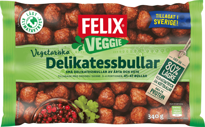 Delikatessbullar Vegetariska Fryst