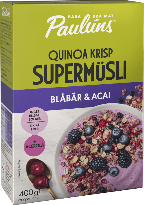 Supermüsli Quinoa Krisp Blåbär & Acai