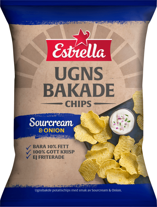 Ugnsbakade Chips Sourcream & Onion