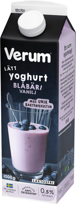 Lätt Yoghurt Blåbär Vanilj 0,5% Laktosfri