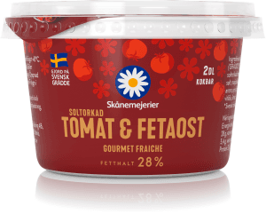 Crème Fraiche Gourmet Soltorkad Tomat & Fetaost 28%