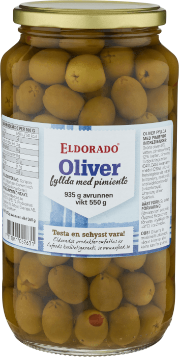 Gröna Oliver med Pimiento