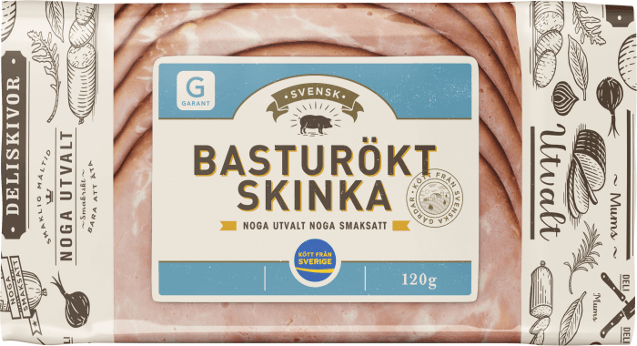 Basturökt Skinka Skivad
