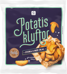 Potatisklyftor Fryst