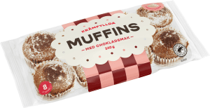 Krämfyllda Muffins Choklad 8-p