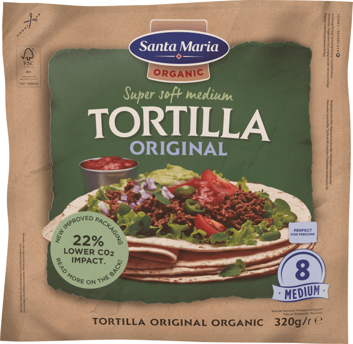 Tortillas Medium EKO 8-p