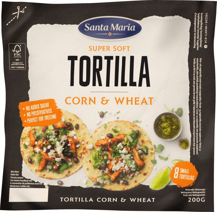 Tortillas Corn & Wheat Small 8-p