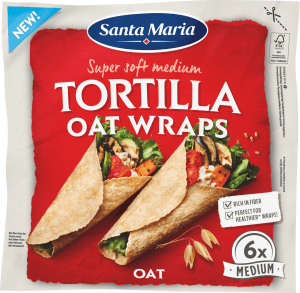 Tortilla Oat Wraps Med 6s